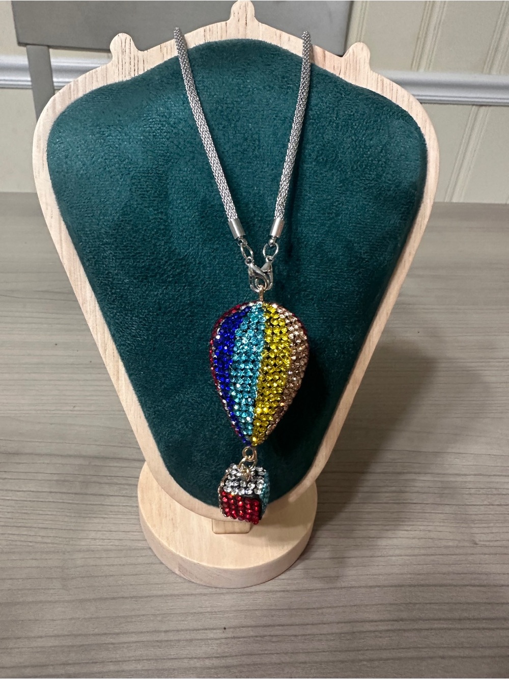 Source Unknown Multicolor Crystal Hot Air Balloon Necklace